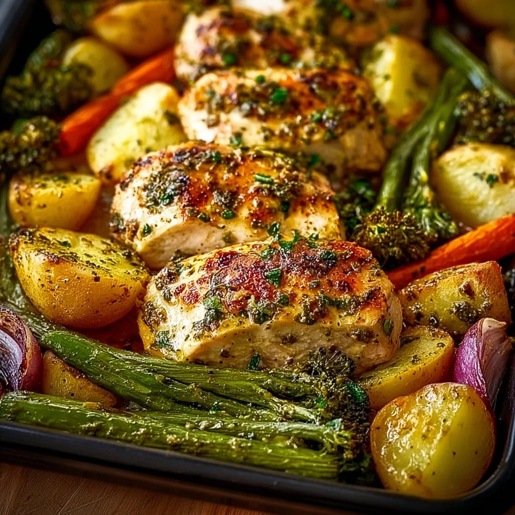 Sheet Pan Garlic Butter Chicken and Veggies