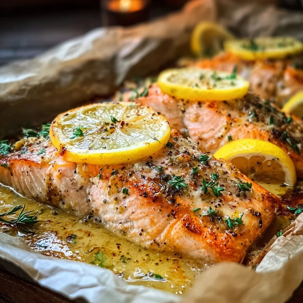 Sheet Pan Lemon Garlic Butter Salmon
