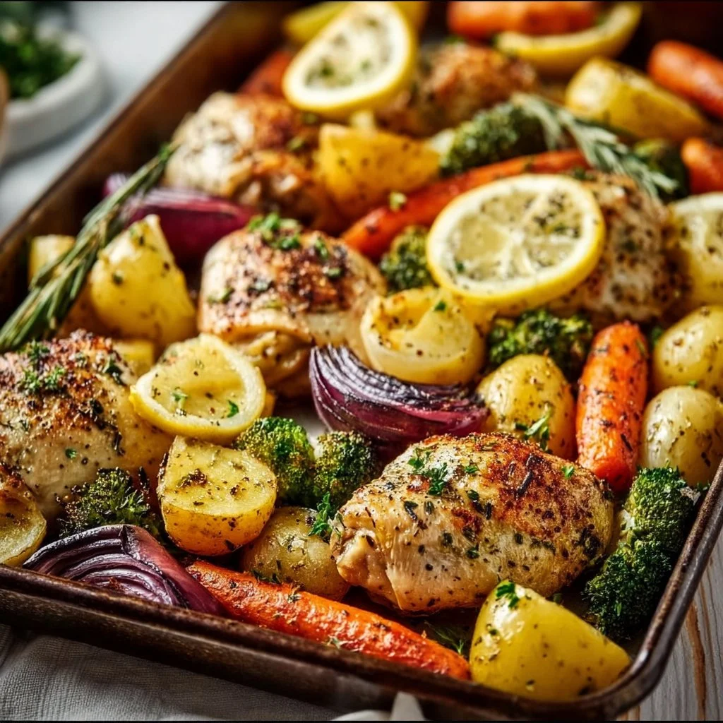 Sheet Pan Lemon Herb Chicken and Vegetables
