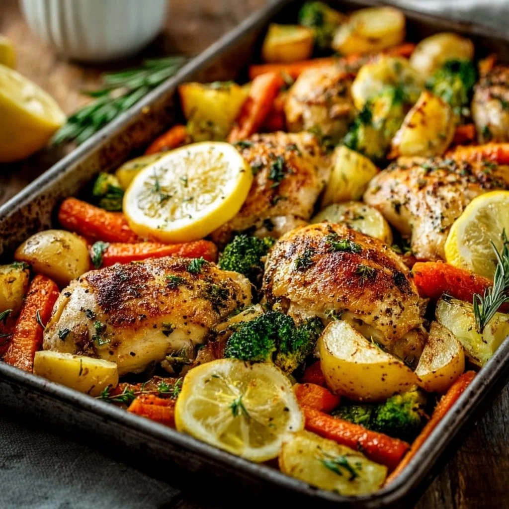 Sheet Pan Lemon Herb Chicken and Vegetables