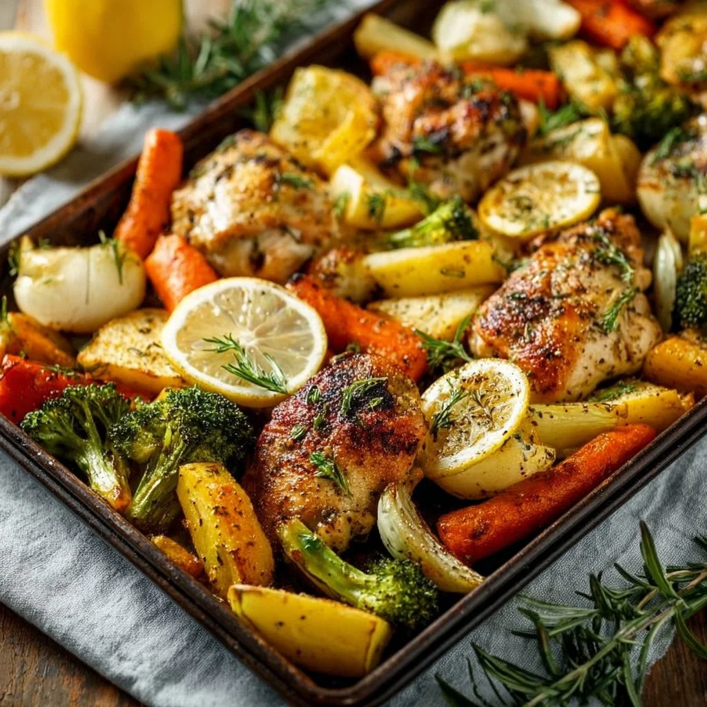 Sheet Pan Lemon Herb Chicken and Vegetables