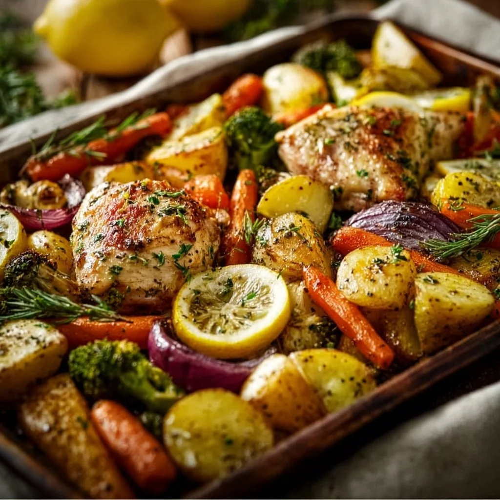 Sheet Pan Lemon Herb Chicken and Vegetables