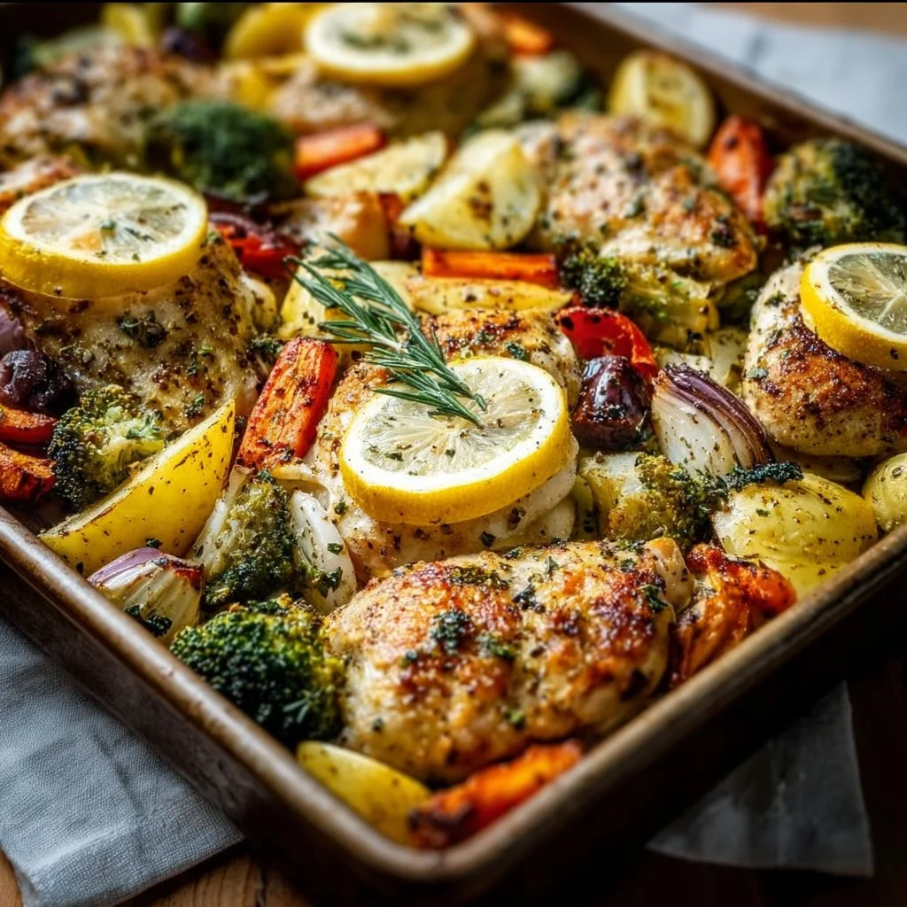 Sheet Pan Lemon Herb Chicken and Vegetables