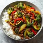 spicy ground beef stir fry bowl with garlic veggie 2026 03 18 130326 512x512 1