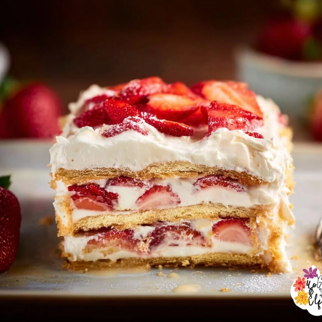 Strawberry Cream Cheese Icebox Cake
