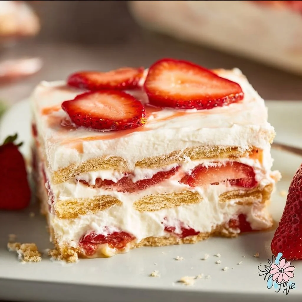 Strawberry Cream Cheese Icebox Cake