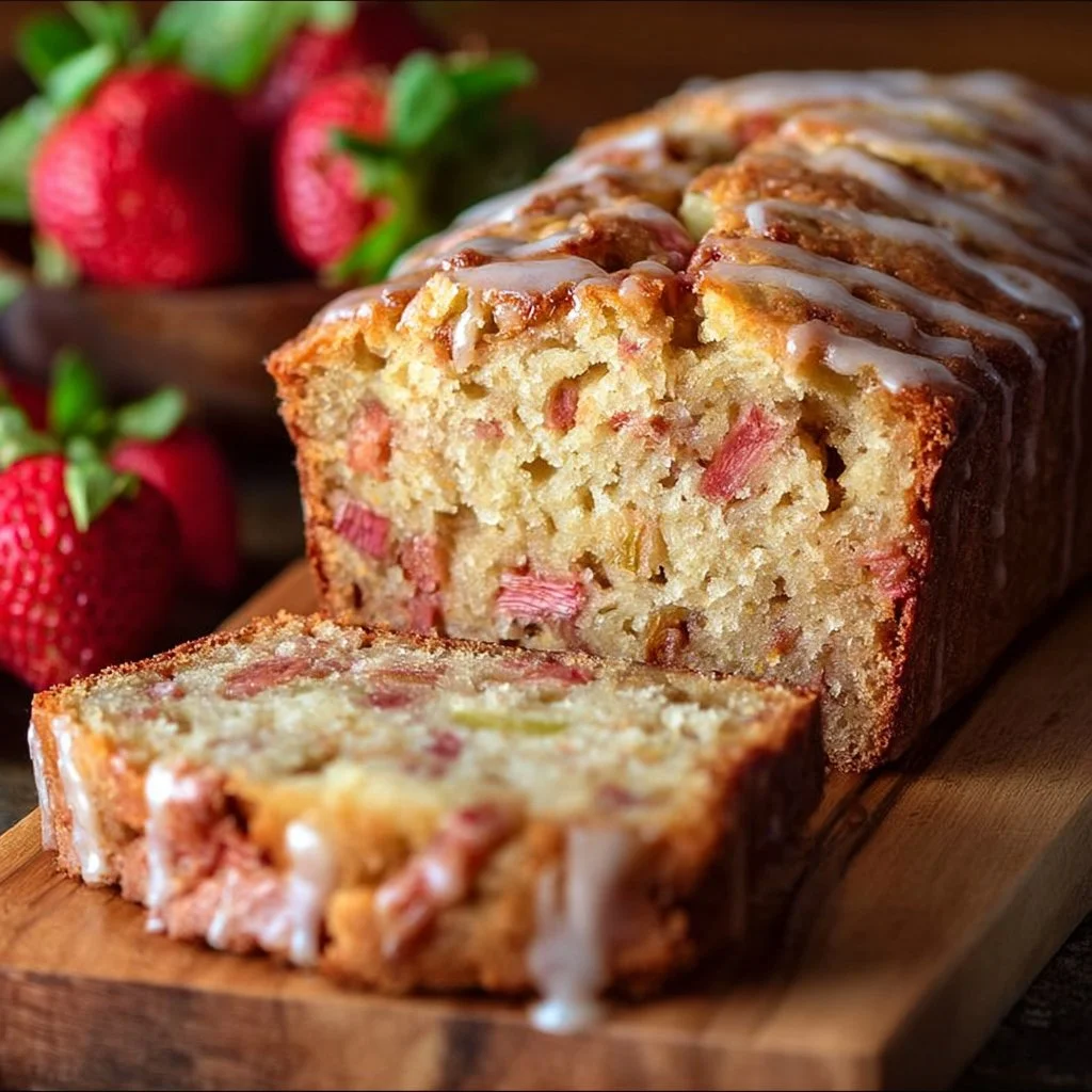 Strawberry Rhubarb Bread – Moist Sweet & Tart Loaf