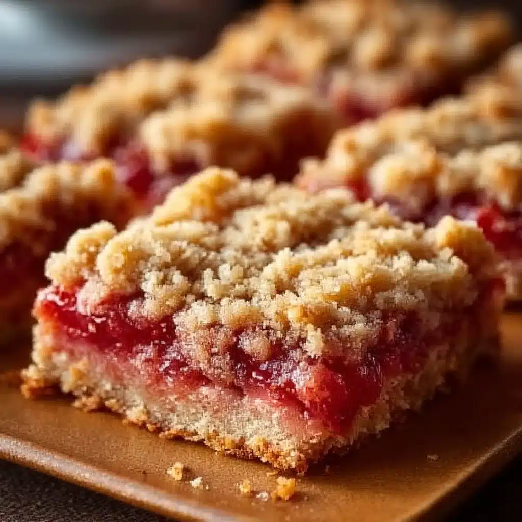 Strawberry Rhubarb Crumb Bars Recipe