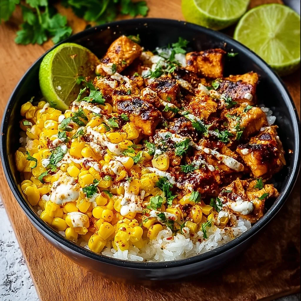 Street Corn Chicken Rice Bowl