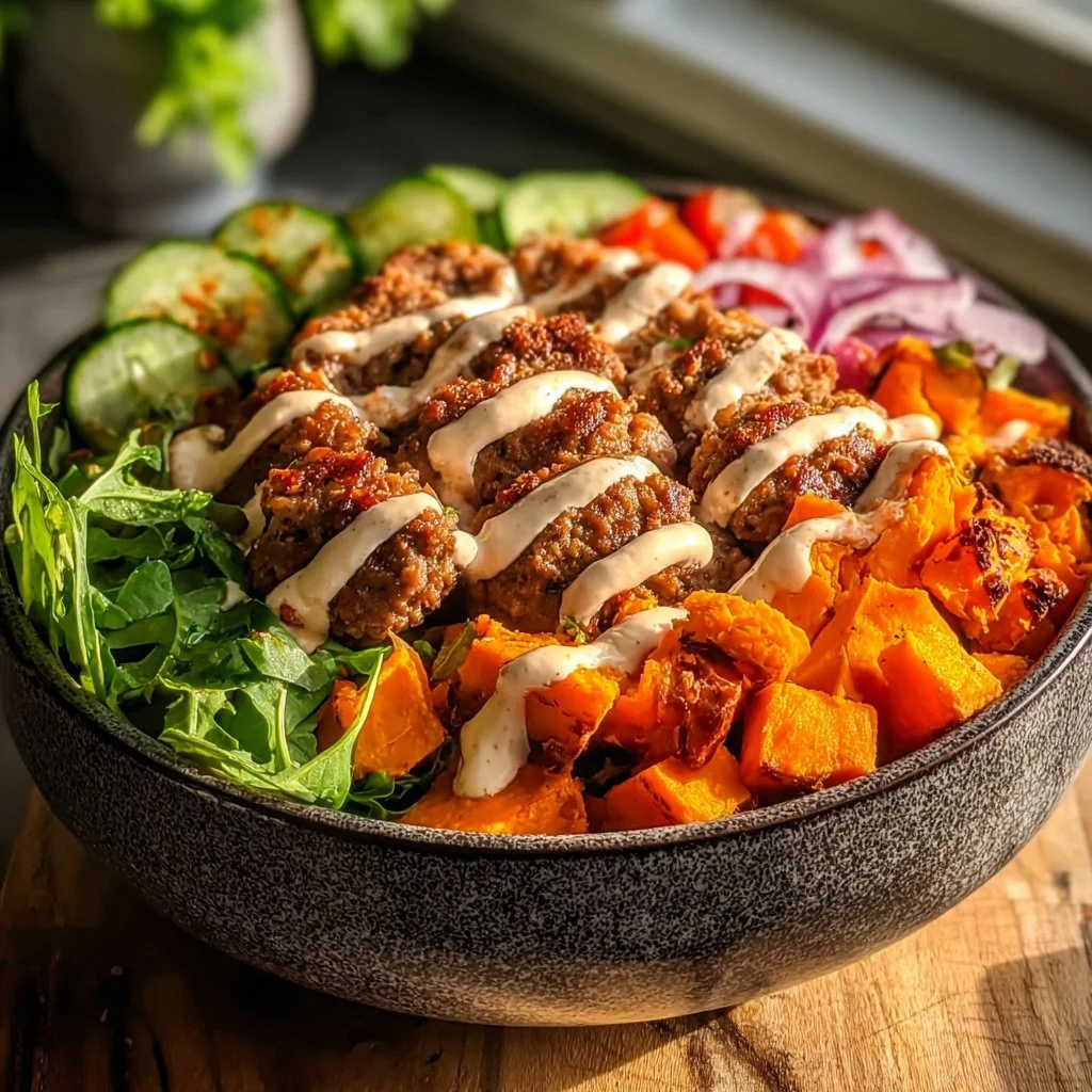 Sweet Potato Burger Bowl