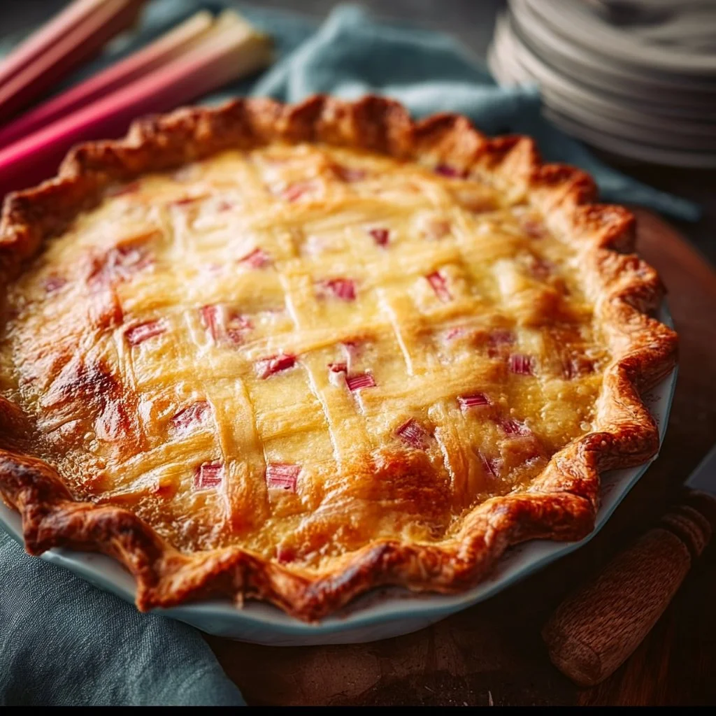 Tangy Rhubarb Lemon Pie