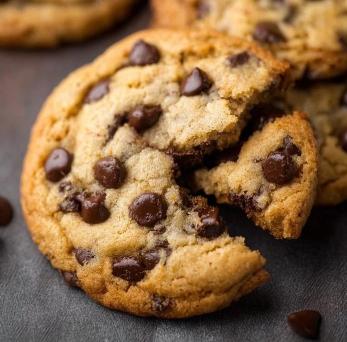 Ultra Thick Bakery Style Chocolate Chip Cookies Feature Golden Brown Edges With …