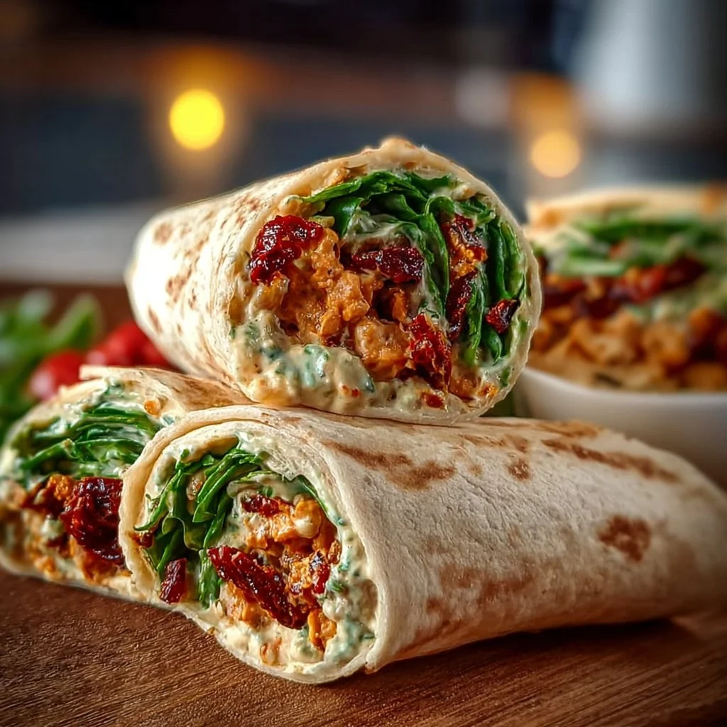Vegan Creamy Sun-Dried Tomato Wraps