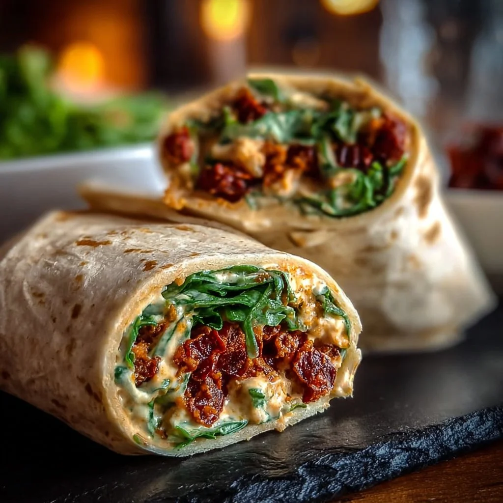 Vegan Creamy Sun-Dried Tomato Wraps