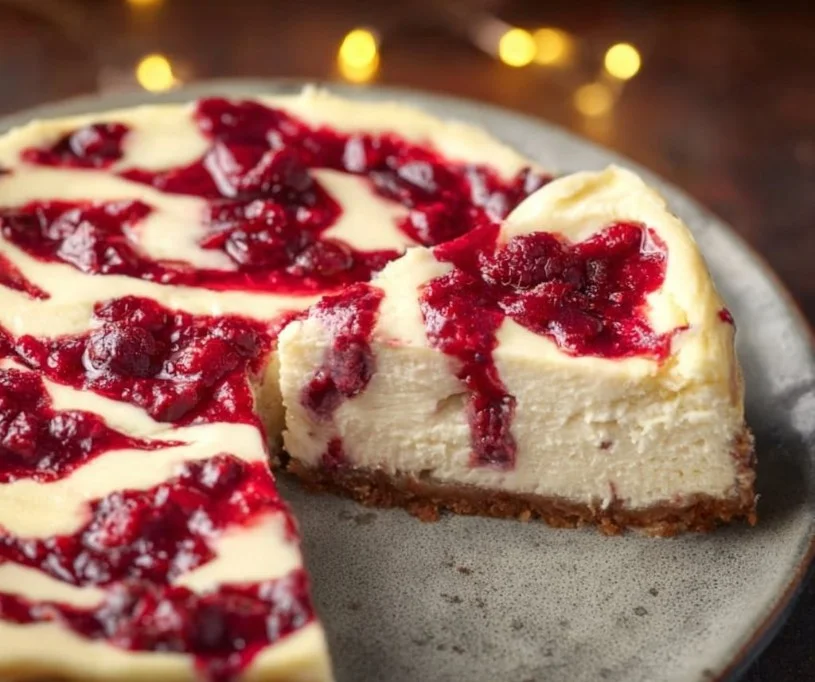 White Chocolate Raspberry Cheesecake