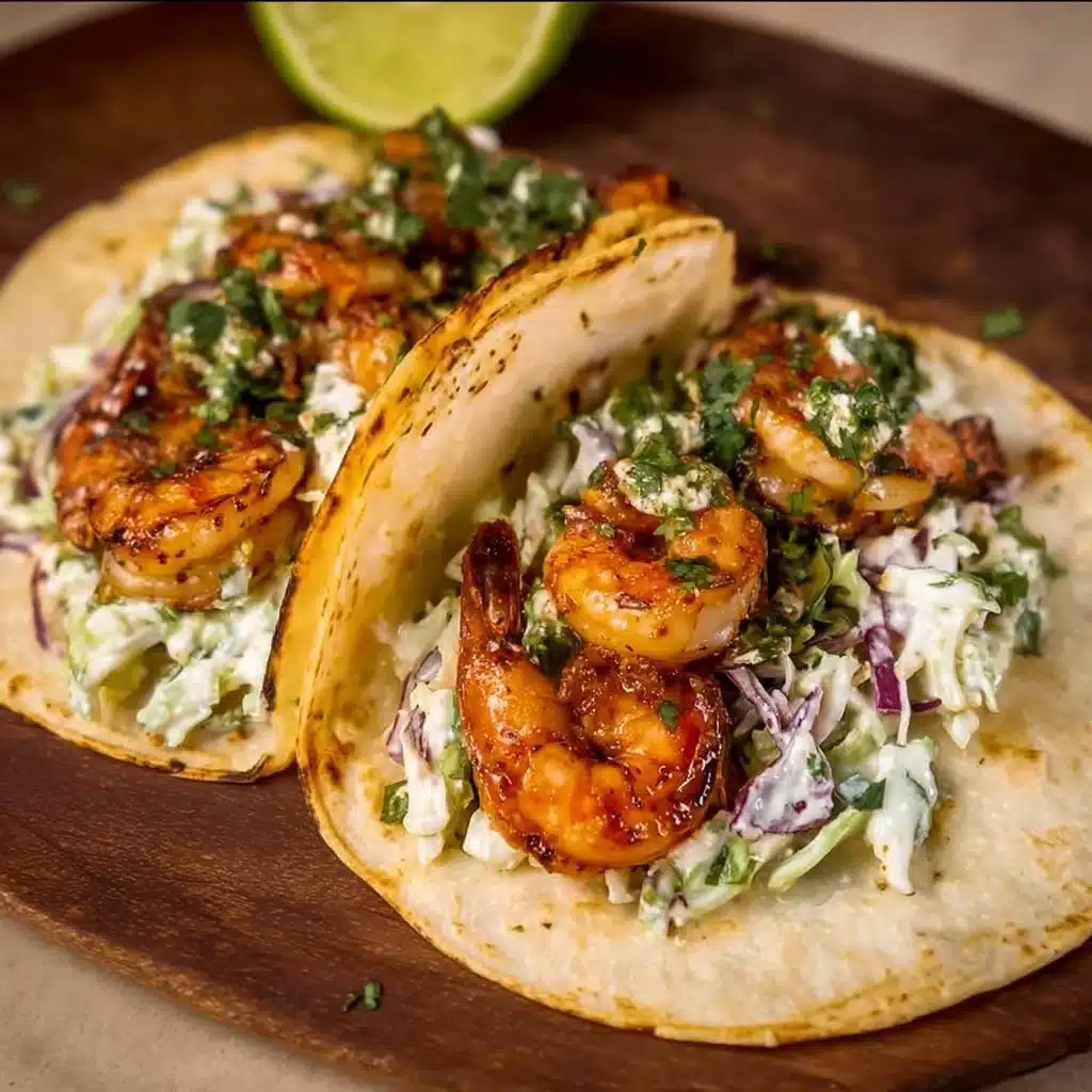 Cilantro Lime Shrimp Tacos with Creamy Slaw 3 Cilantro Lime Shrimp Tacos with Creamy Slaw