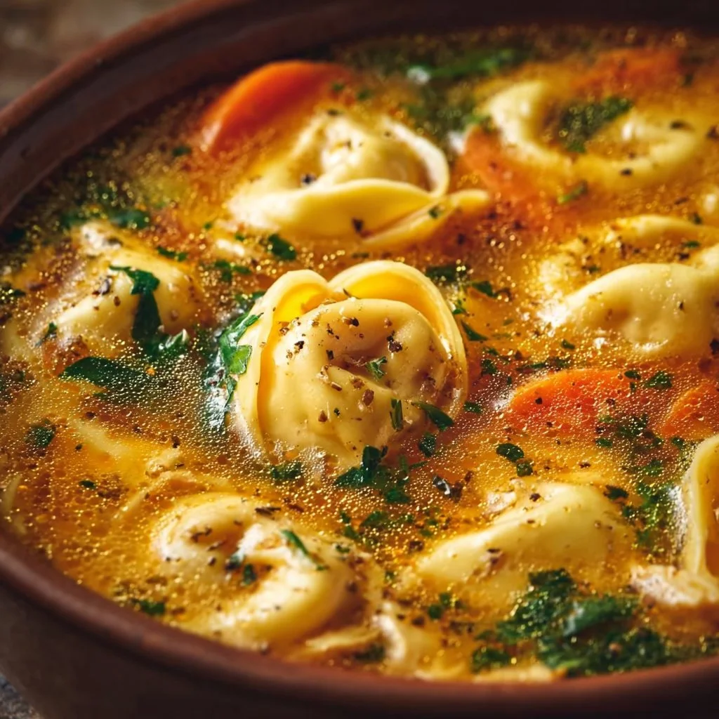 Cozy Chicken Tortellini Soup