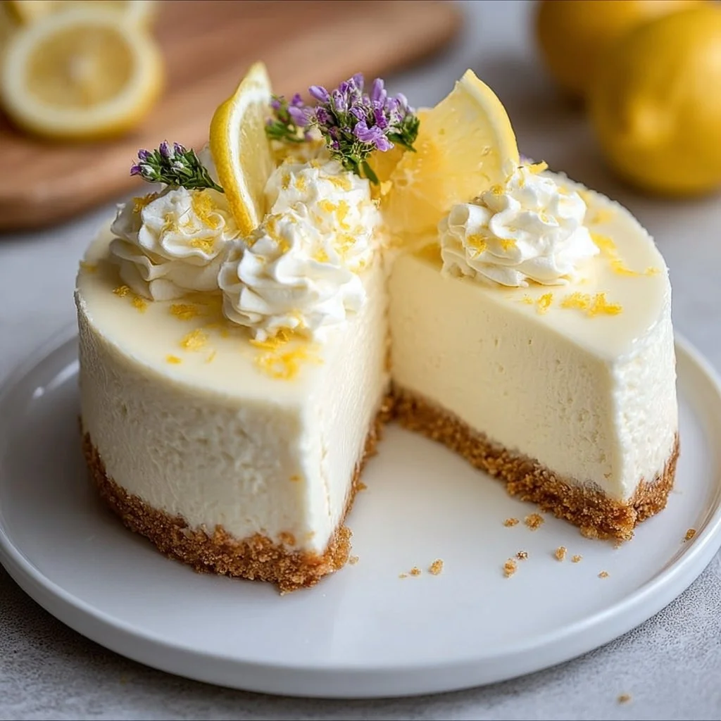 Easy No-Bake Lemon Cheesecake
