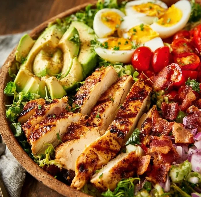 Grilled Chicken Cobb Salad with Honey Dijon