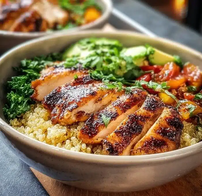 Grilled Chicken Quinoa Bowls