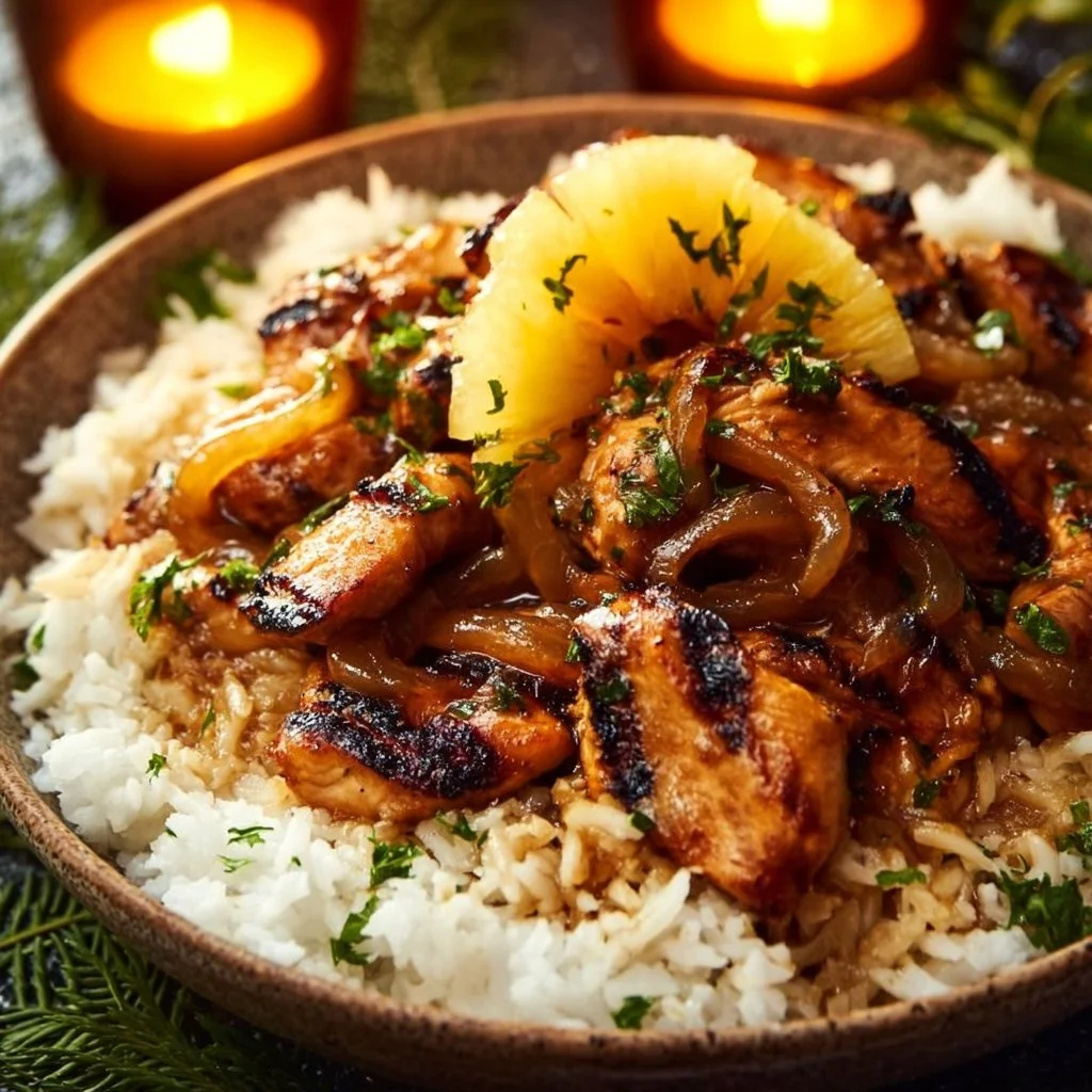 Hawaiian Chicken with Coconut Rice