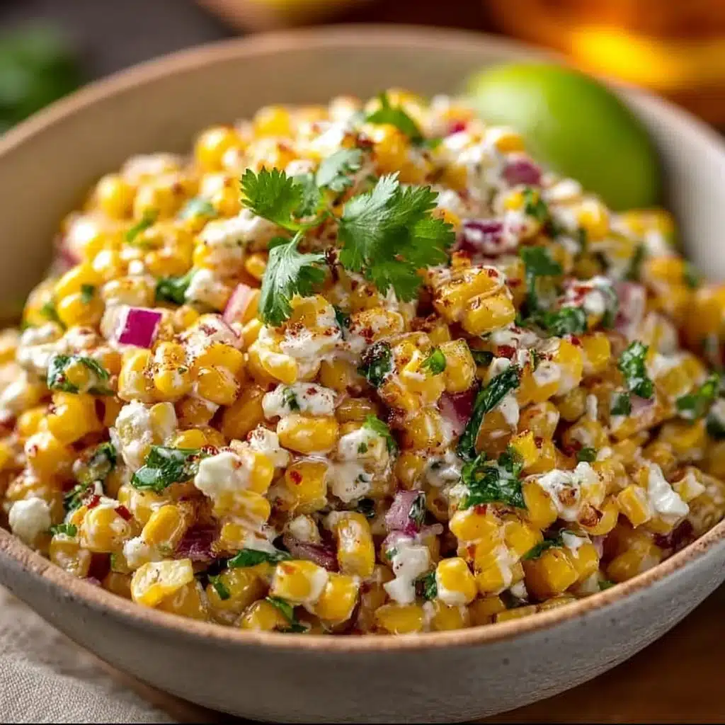 Healthy Street Corn Salad with Greek Yogurt