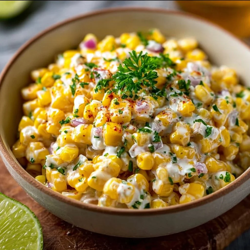 Healthy Street Corn Salad with Greek Yogurt