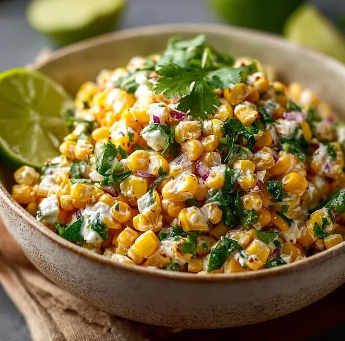 Healthy Street Corn Salad with Greek Yogurt