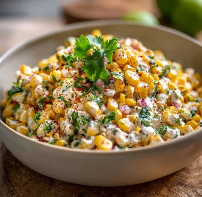 Healthy Street Corn Salad with Greek Yogurt