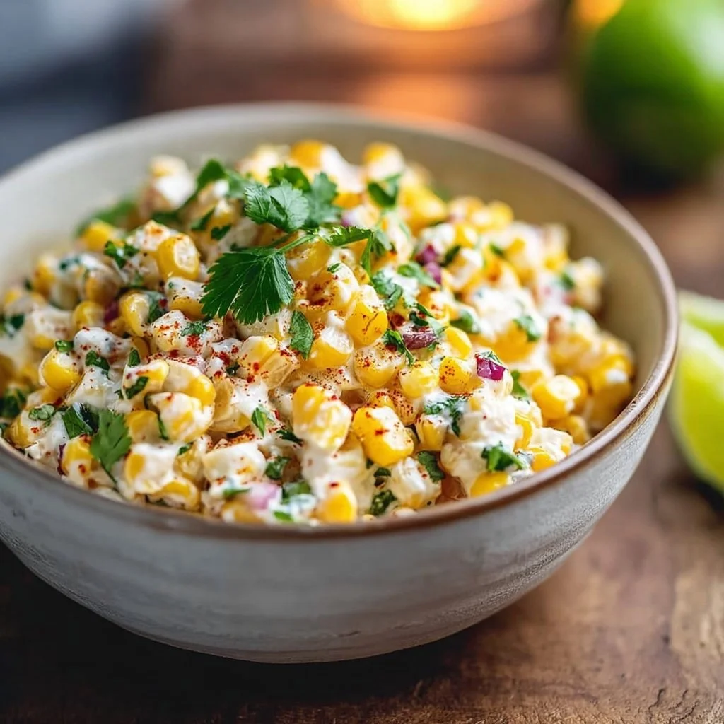 Healthy Street Corn Salad with Greek Yogurt