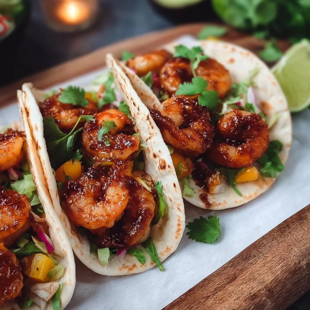 Honey Chipotle Shrimp Tacos