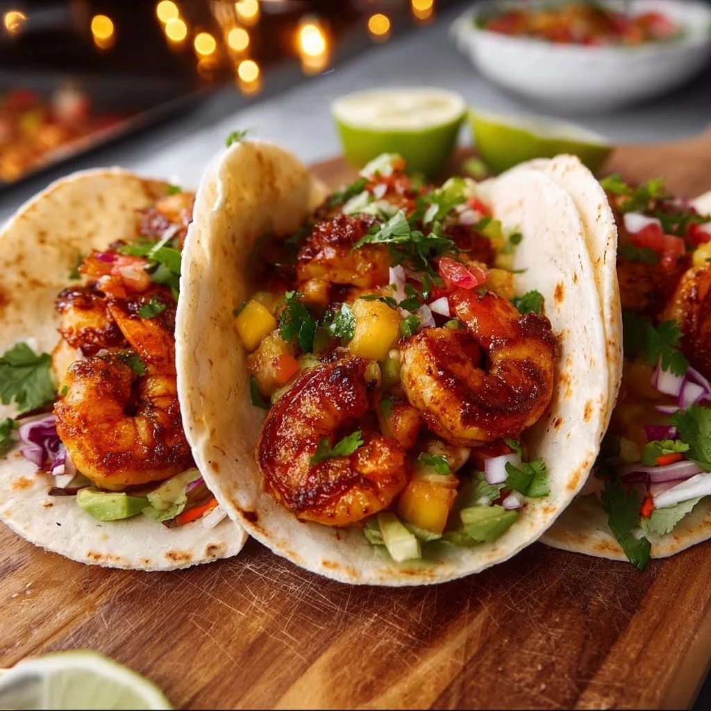 Honey Chipotle Shrimp Tacos