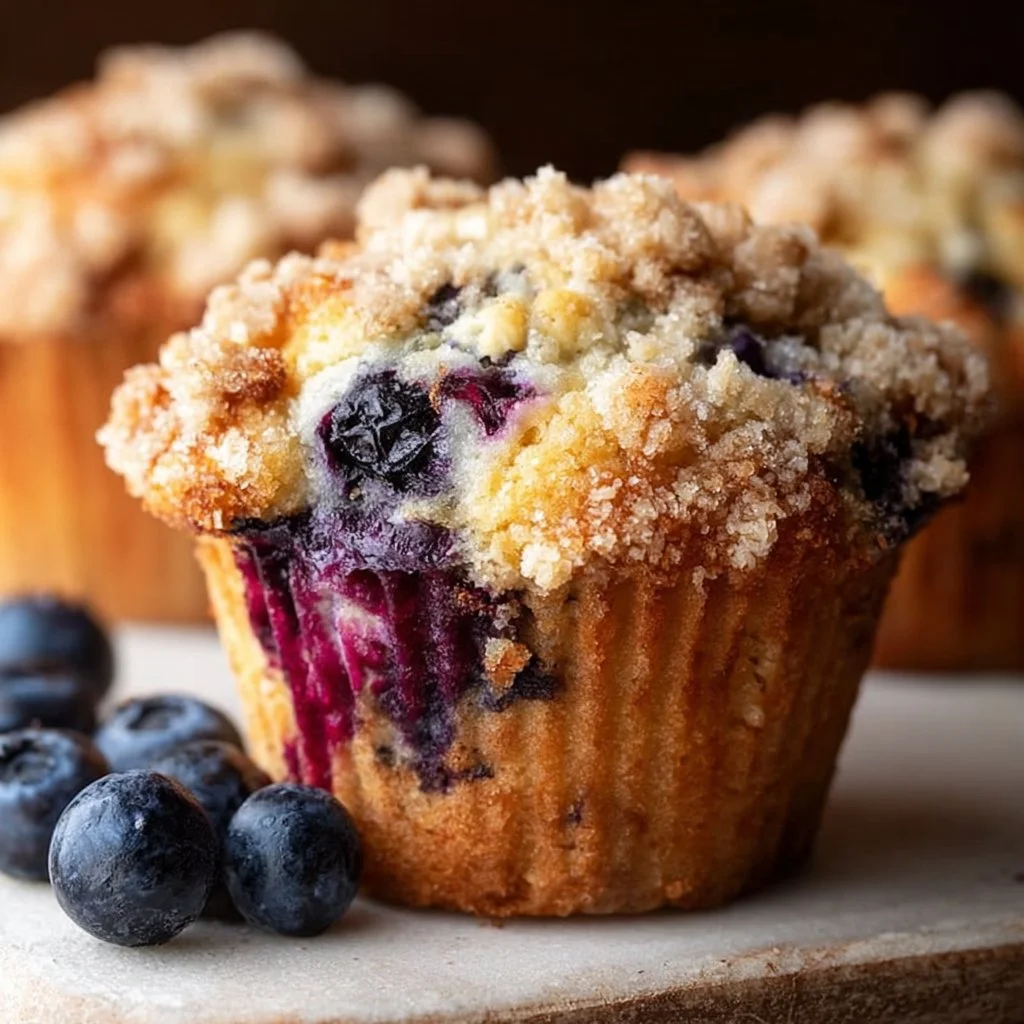 Irresistible Bakery Style Blueberry Streusel Muffins