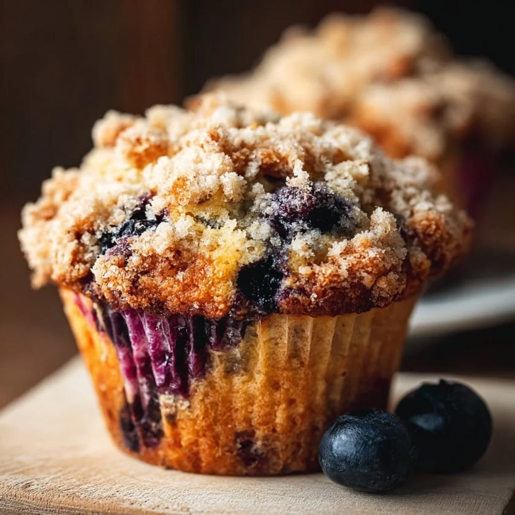 Irresistible Bakery Style Blueberry Streusel Muffins