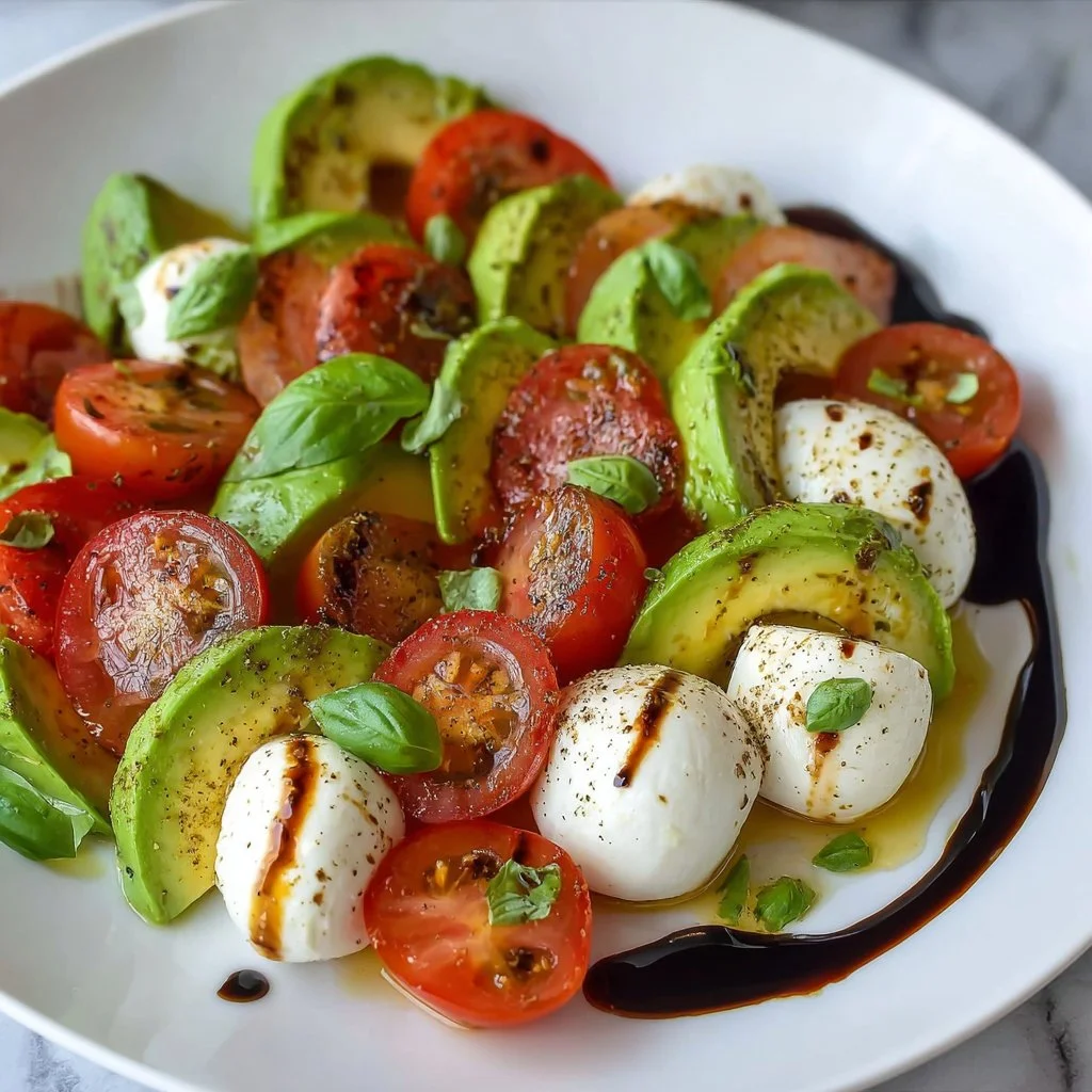 Light Avocado Caprese Salad