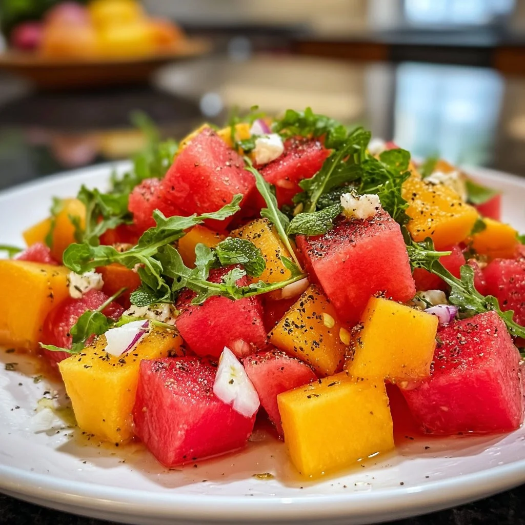Peach Watermelon Salad