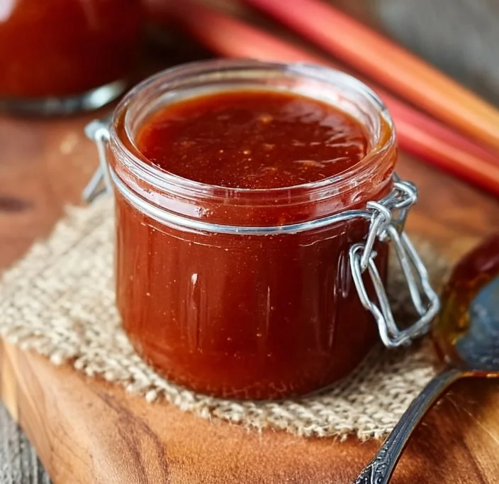 Roasted Rhubarb Barbecue Sauce