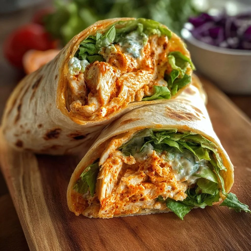 Spicy Buffalo Chicken Wraps for Two
