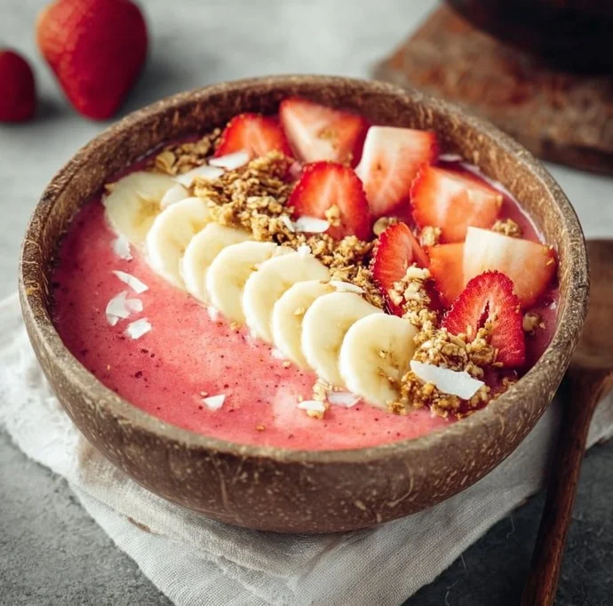 Strawberry Banana Smoothie Bowl