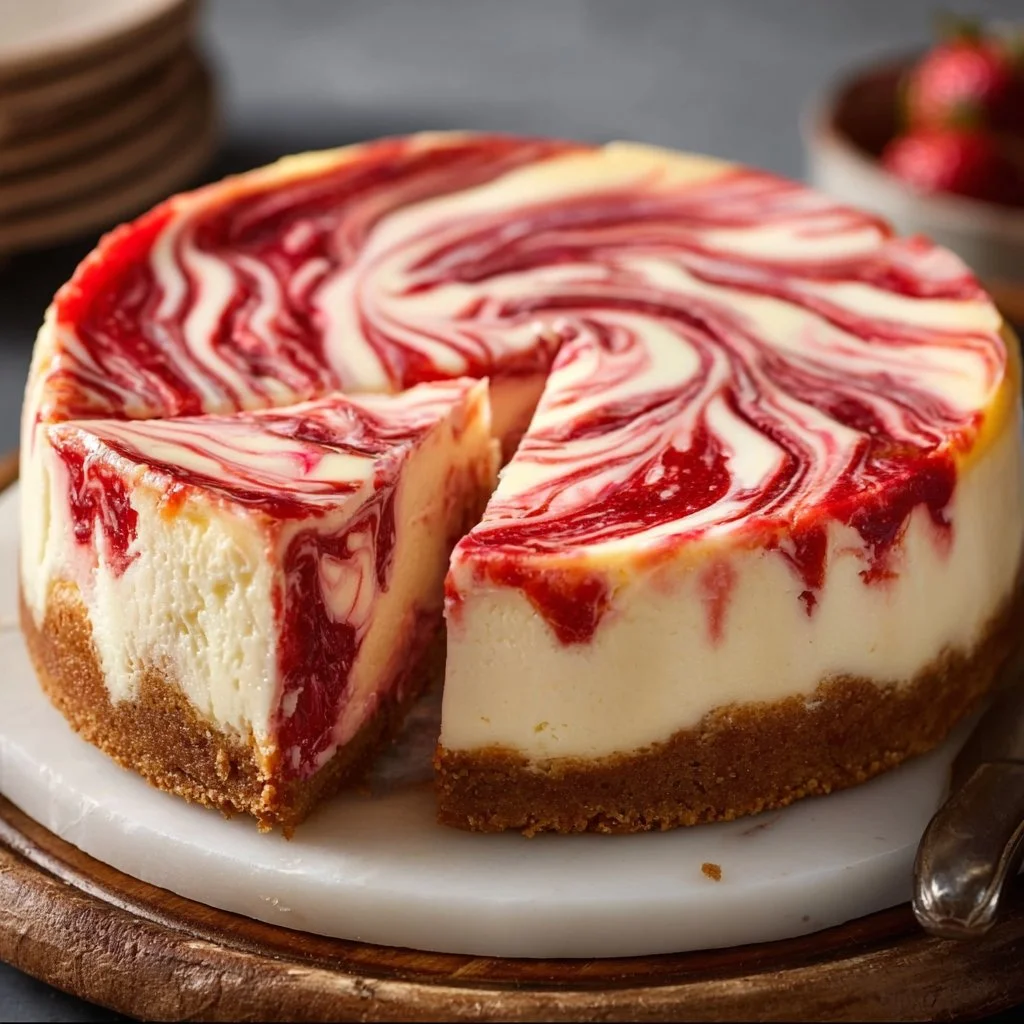Strawberry Swirl Cheesecake Recipe