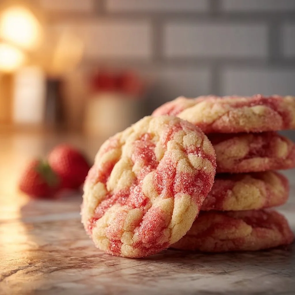 Sweet and Tangy Delight: Strawberry Lemonade Cookies