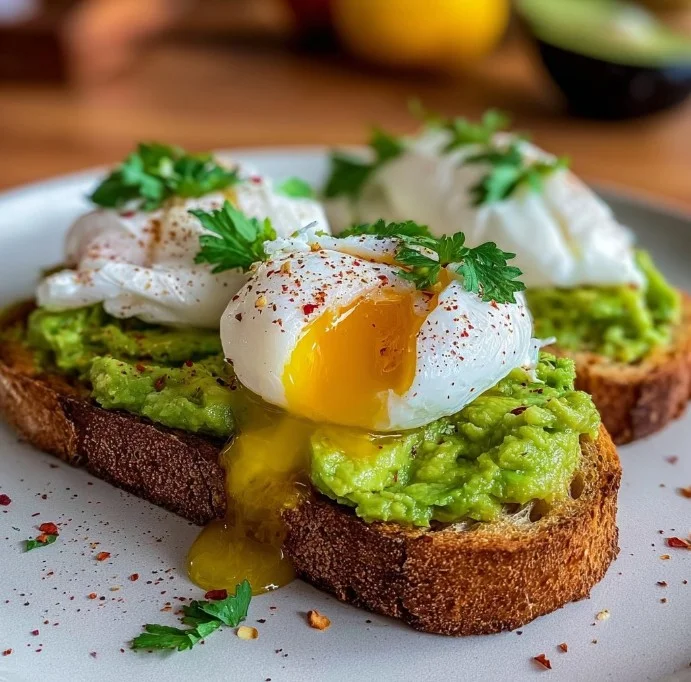 Avocado Toast Delight with Poached Egg
