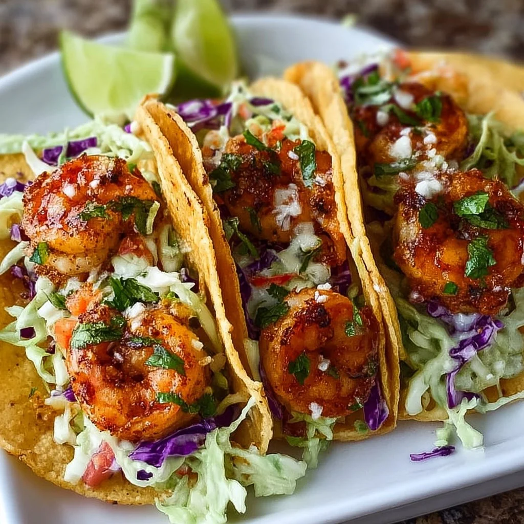 Best Spicy Shrimp Tacos with Cilantro Lime Slaw