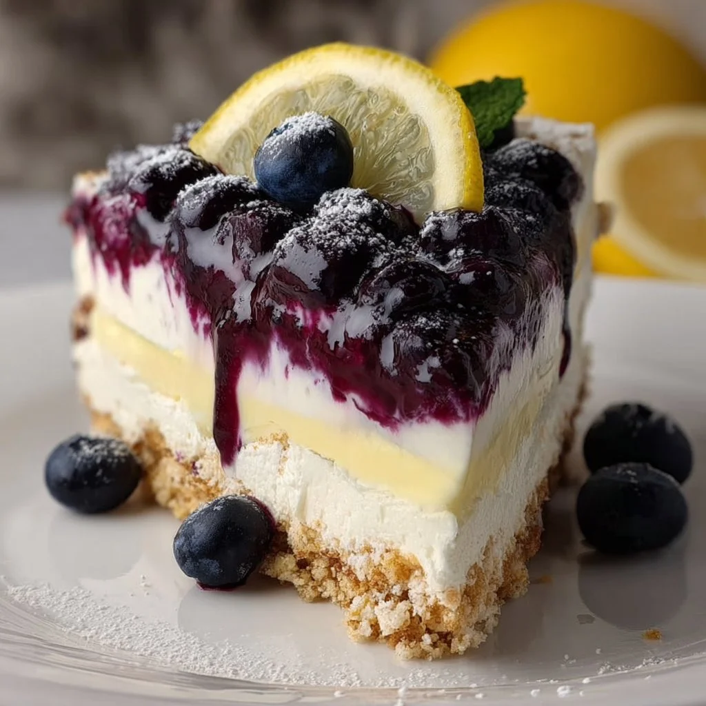 Blueberry Lemon Ice Box Cake