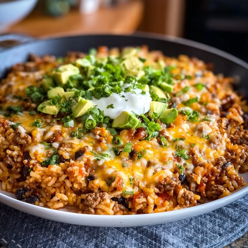 Cheesy Taco Rice Skillet