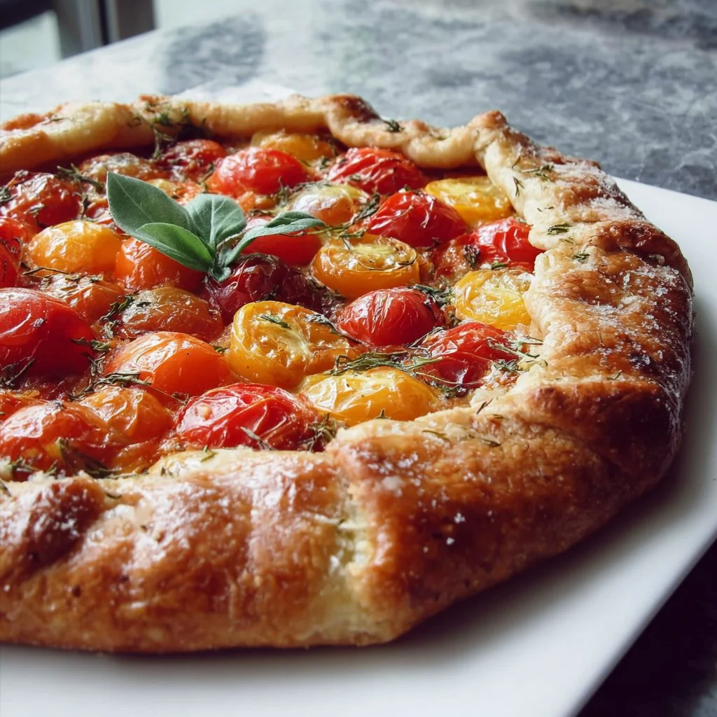 Cherry Tomato and Cheese Galette