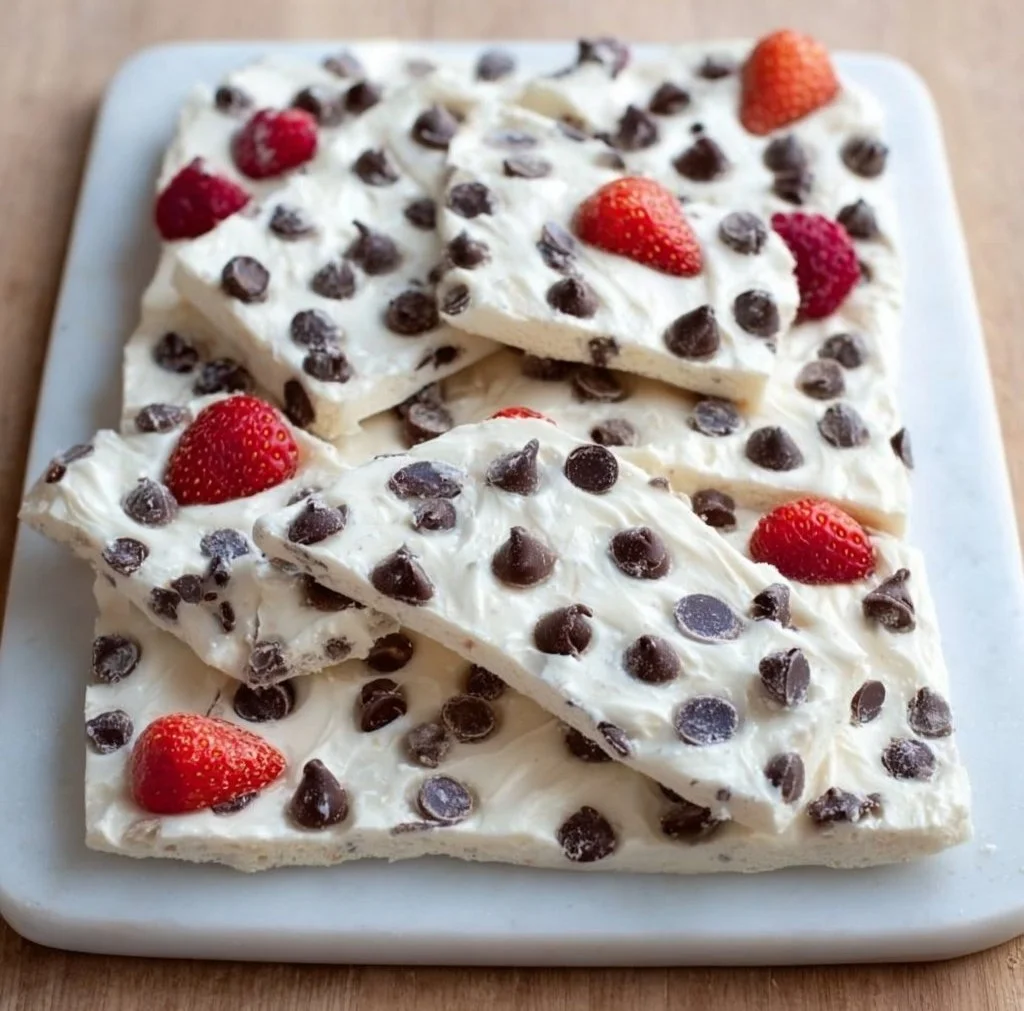 Greek Yogurt Bark with Chocolate Chips
