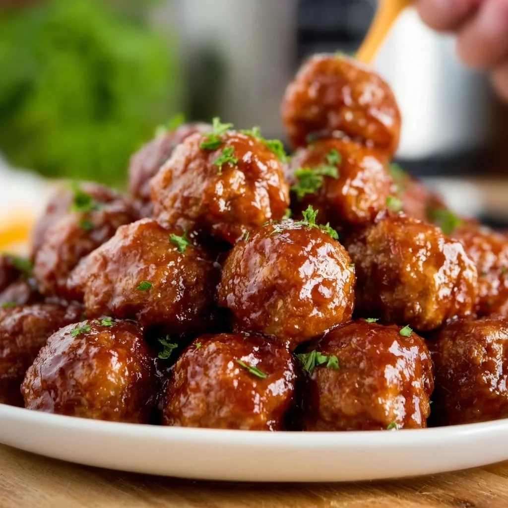 Honey BBQ Crockpot Meatballs