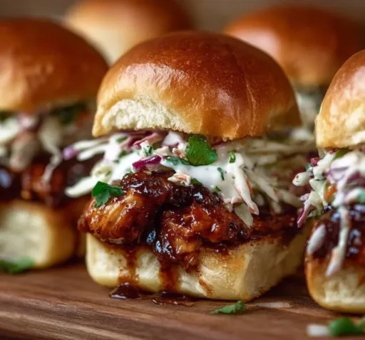 Delicious Honey Chipotle Chicken Sliders served on a plate