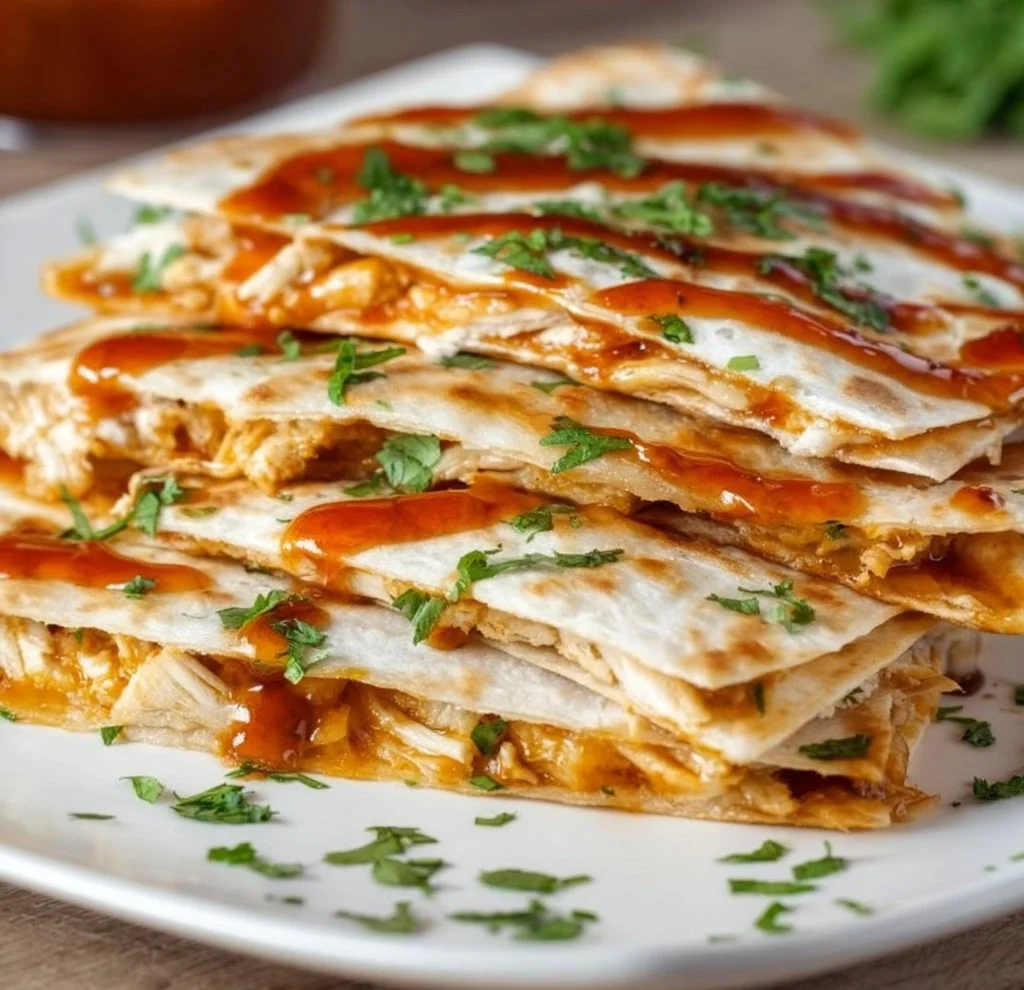 Hot Honey BBQ Chicken Quesadillas